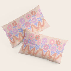 70s Retro Floral vibe Pillow Sham