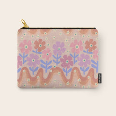 70s Retro Floral vibe Carry All Pouch