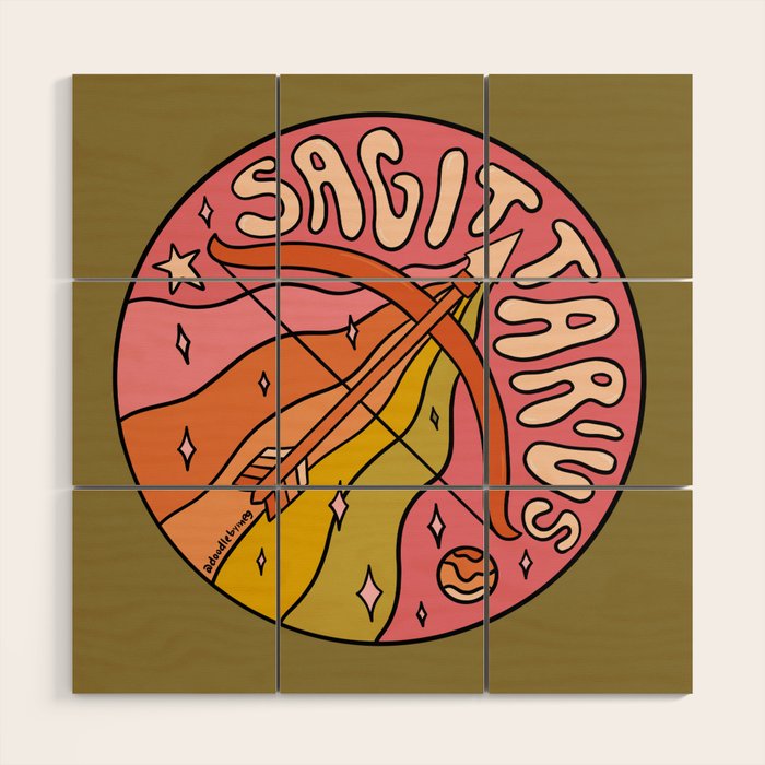 2020 Sagittarius Wood Wall Art