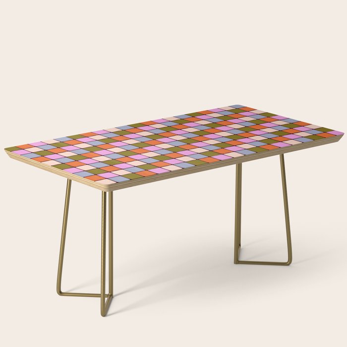 1970s Disco Dancefloor Checkerboard Pattern Coffee Table