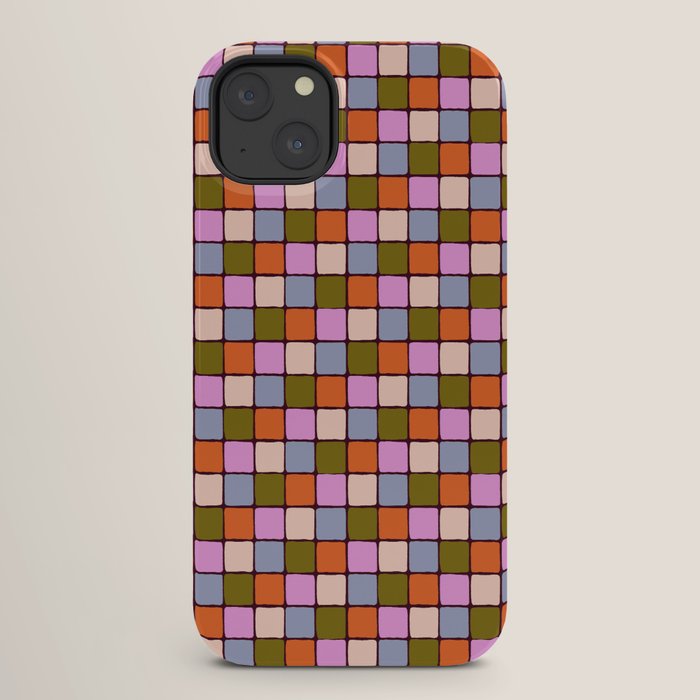 1970s Disco Dancefloor Checkerboard Pattern iPhone Case