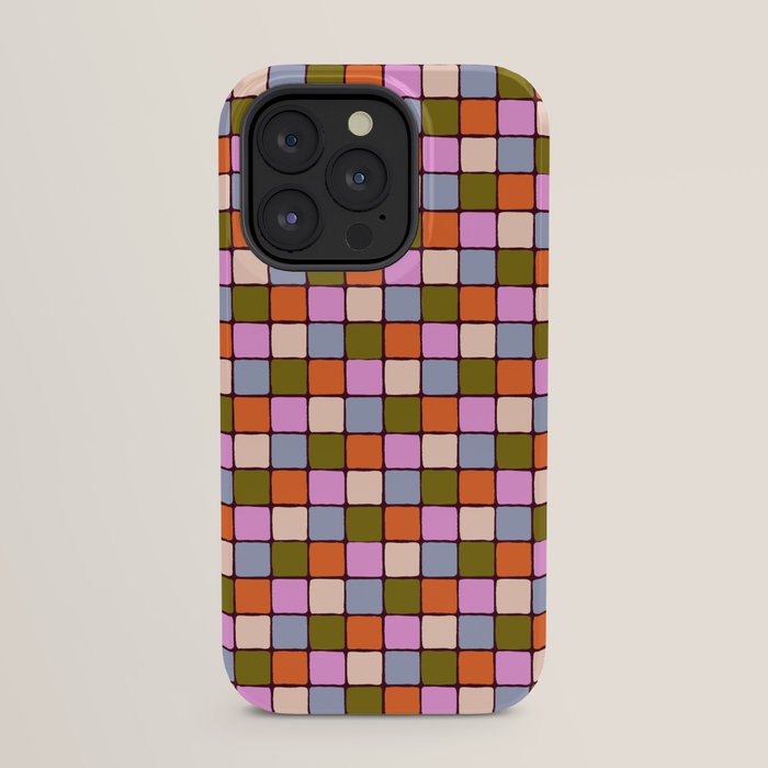 1970s Disco Dancefloor Checkerboard Pattern iPhone Case