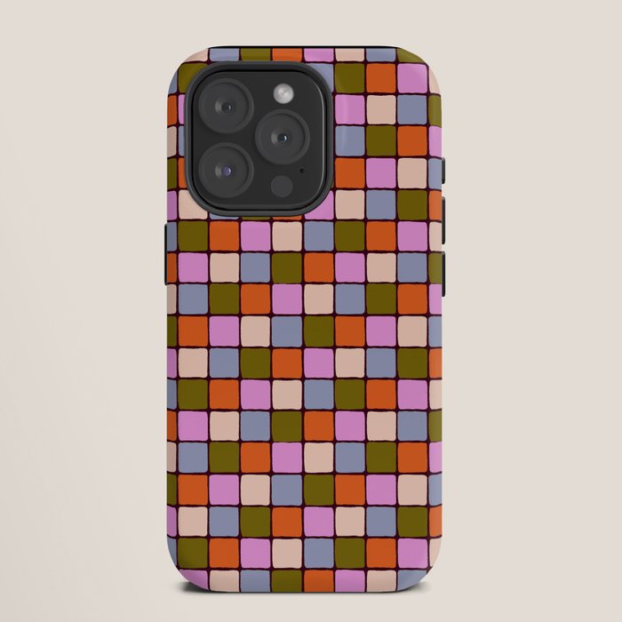 1970s Disco Dancefloor Checkerboard Pattern iPhone Case