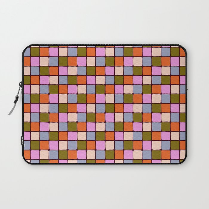 1970s Disco Dancefloor Checkerboard Pattern Laptop Sleeve