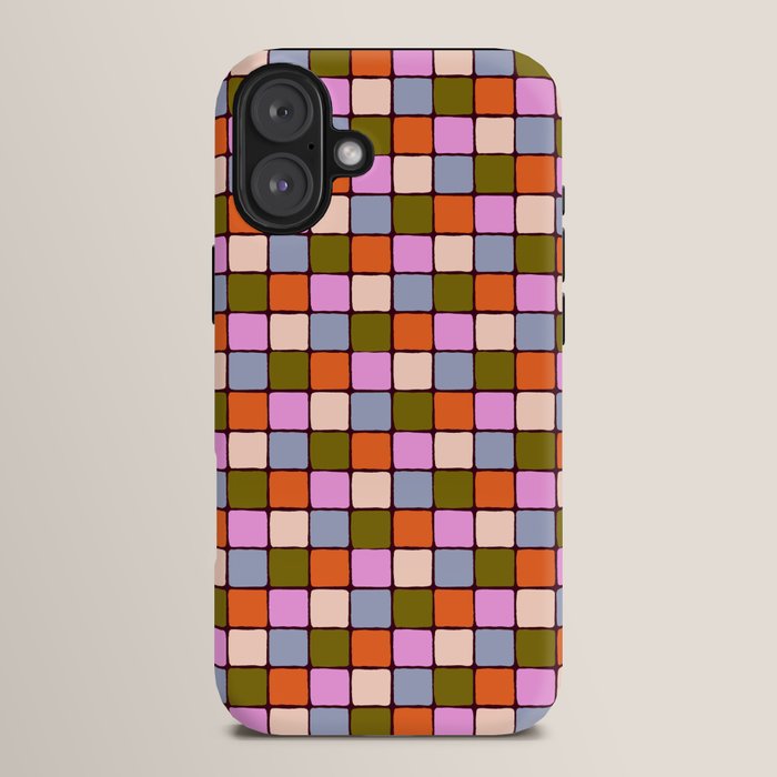 1970s Disco Dancefloor Checkerboard Pattern iPhone Case