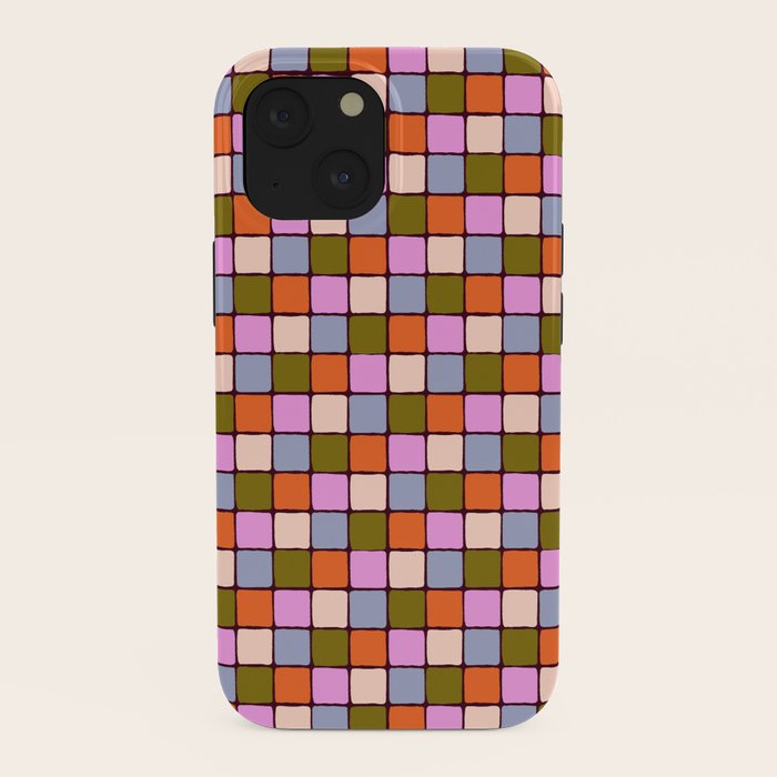 1970s Disco Dancefloor Checkerboard Pattern iPhone Case