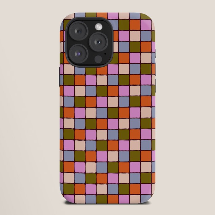 1970s Disco Dancefloor Checkerboard Pattern iPhone Case