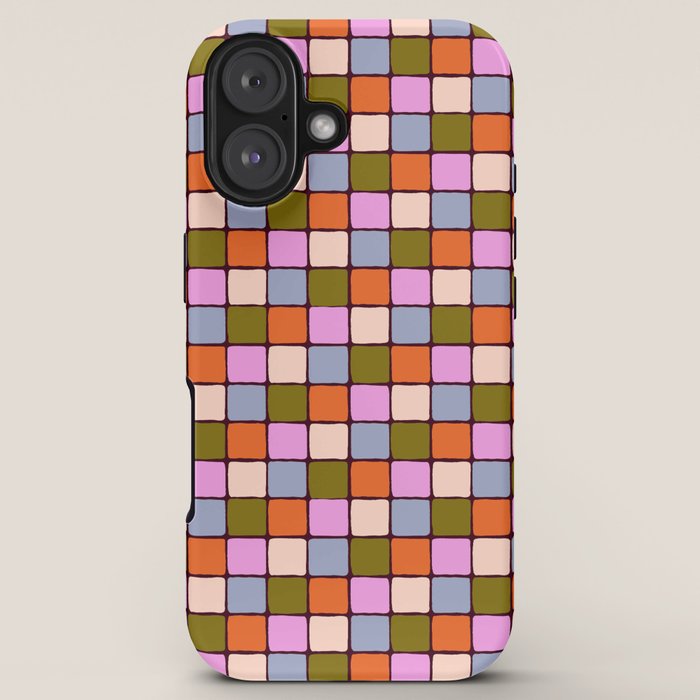 1970s Disco Dancefloor Checkerboard Pattern iPhone Case