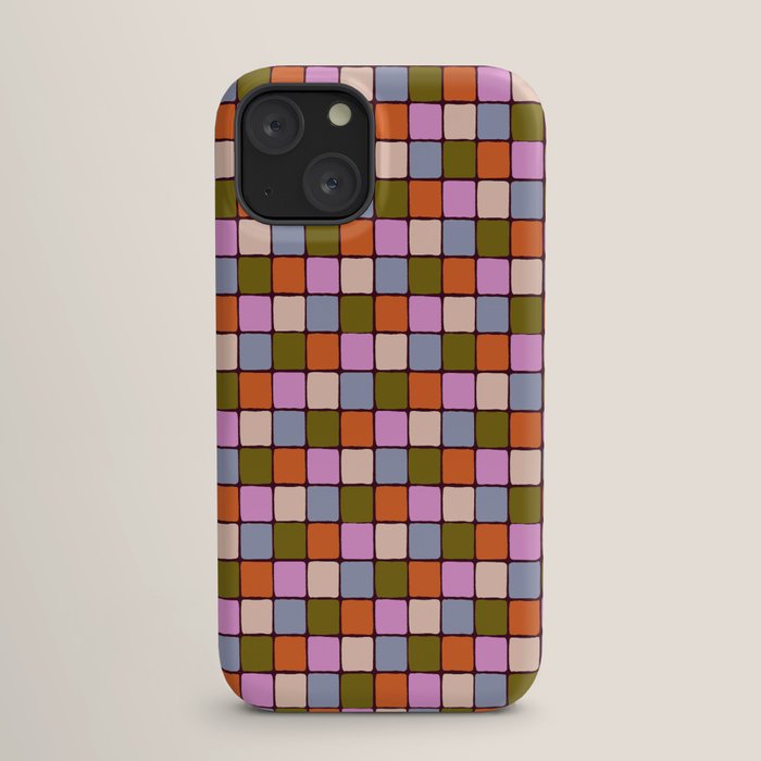 1970s Disco Dancefloor Checkerboard Pattern iPhone Case