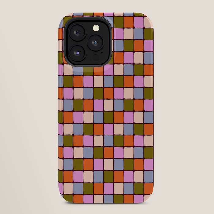 1970s Disco Dancefloor Checkerboard Pattern iPhone Case