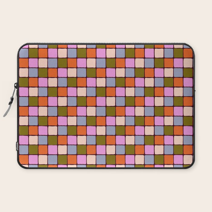 1970s Disco Dancefloor Checkerboard Pattern Laptop Sleeve
