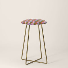 1970s Disco Dancefloor Checkerboard Pattern Stool