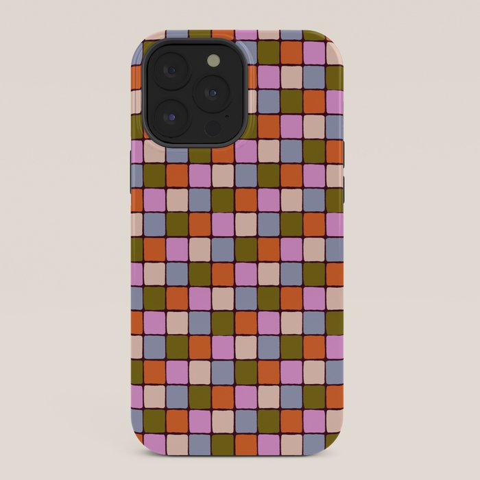 1970s Disco Dancefloor Checkerboard Pattern iPhone Case