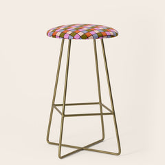 1970s Disco Dancefloor Checkerboard Pattern Stool