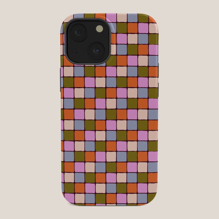 1970s Disco Dancefloor Checkerboard Pattern iPhone Case