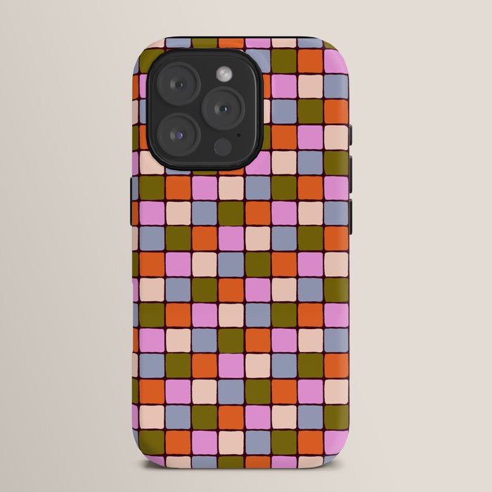 1970s Disco Dancefloor Checkerboard Pattern iPhone Case
