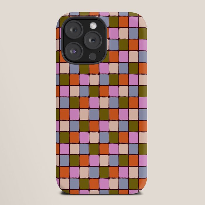 1970s Disco Dancefloor Checkerboard Pattern iPhone Case