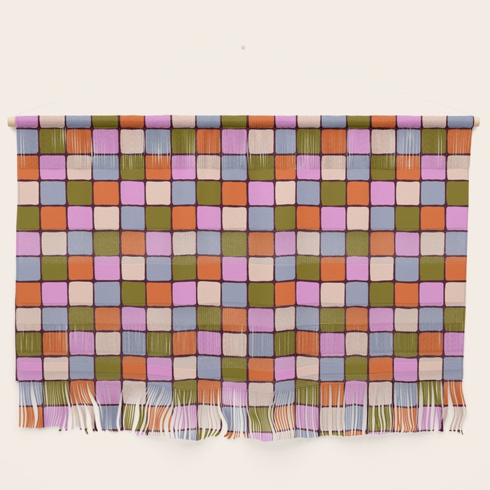 1970s Disco Dancefloor Checkerboard Pattern Wall Hanging