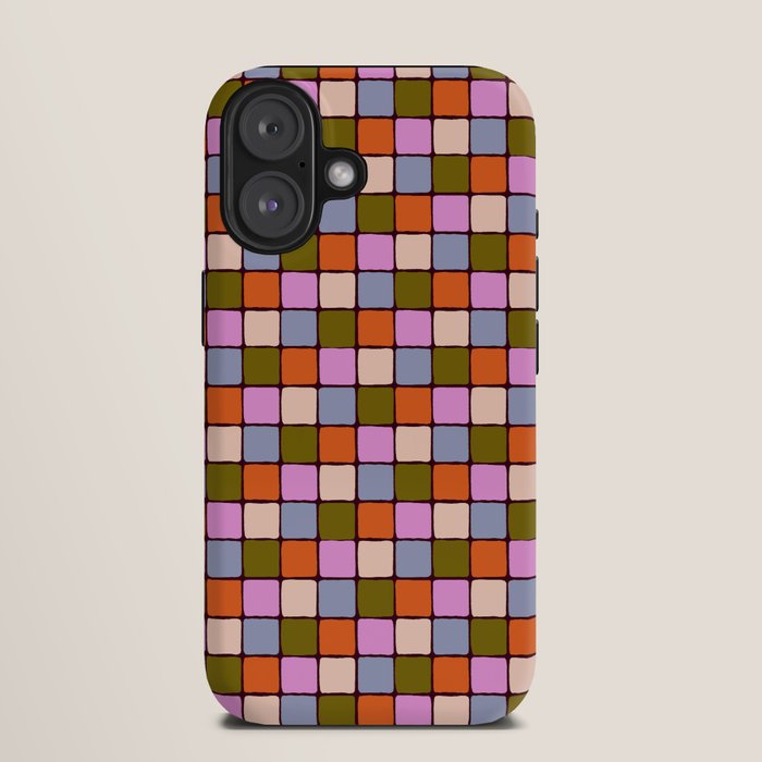 1970s Disco Dancefloor Checkerboard Pattern iPhone Case