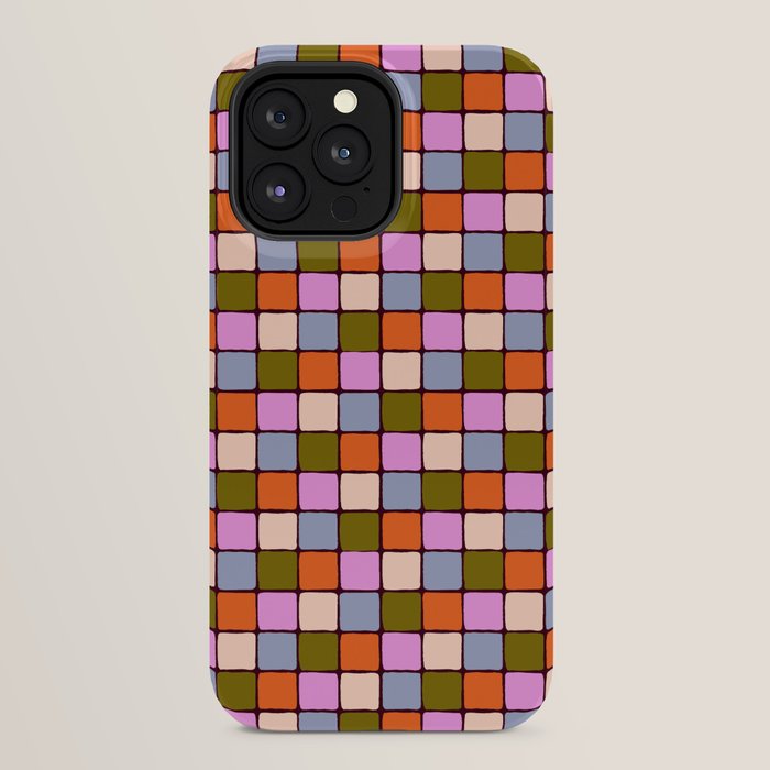 1970s Disco Dancefloor Checkerboard Pattern iPhone Case