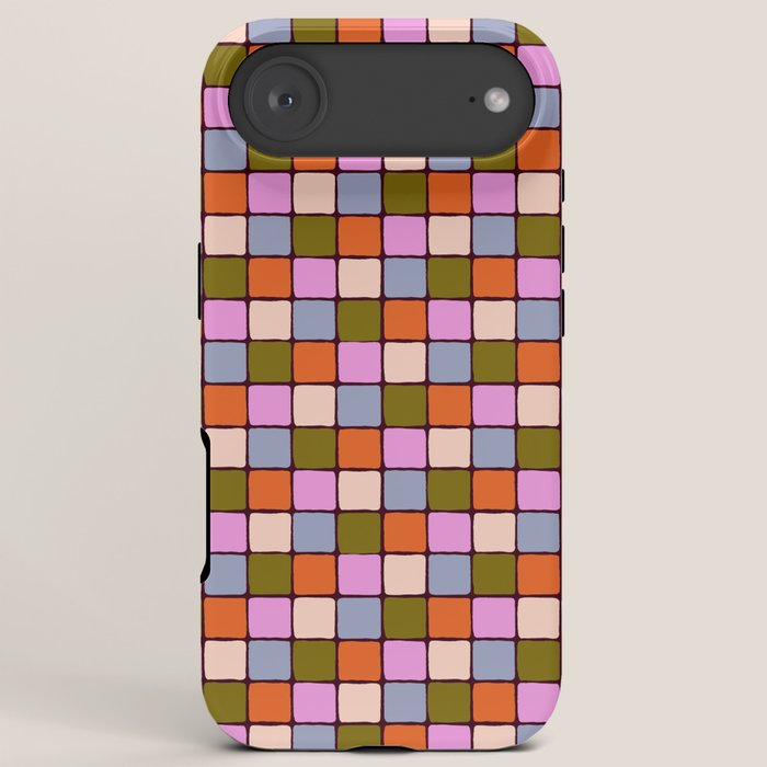 1970s Disco Dancefloor Checkerboard Pattern iPhone Case