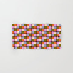 1970s Disco Dancefloor Checkerboard Pattern Bath Towel
