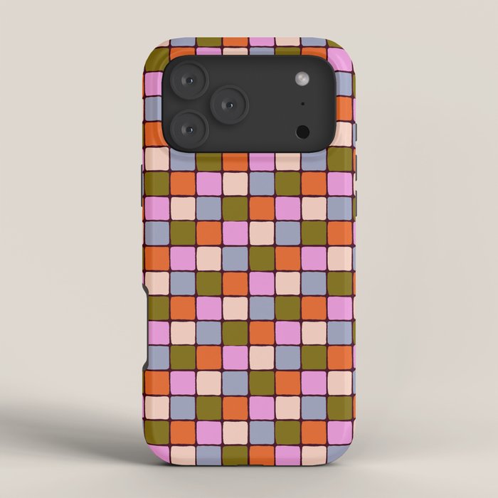 1970s Disco Dancefloor Checkerboard Pattern iPhone Case