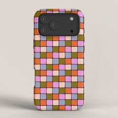 1970s Disco Dancefloor Checkerboard Pattern iPhone Case