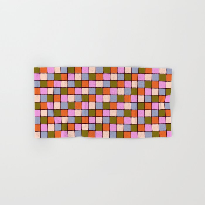 1970s Disco Dancefloor Checkerboard Pattern Bath Towel
