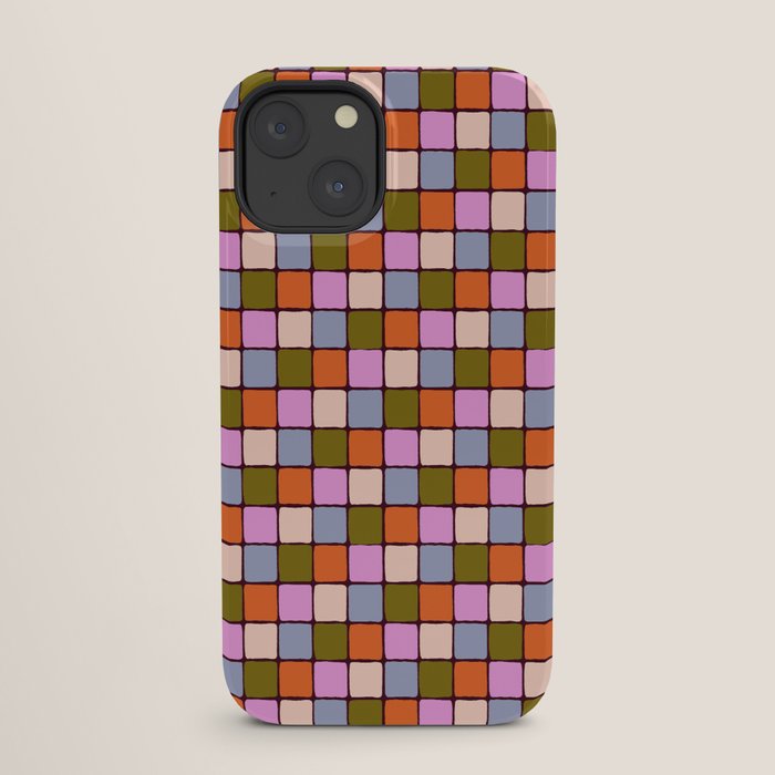 1970s Disco Dancefloor Checkerboard Pattern iPhone Case
