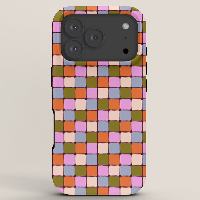 1970s Disco Dancefloor Checkerboard Pattern iPhone Case
