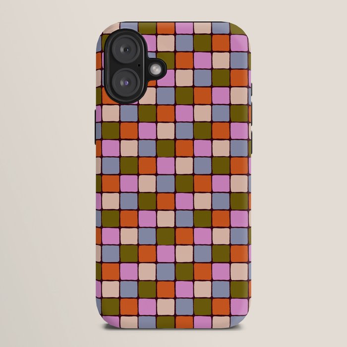 1970s Disco Dancefloor Checkerboard Pattern iPhone Case