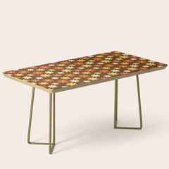 1970s flowers brown and orange Coffee Table