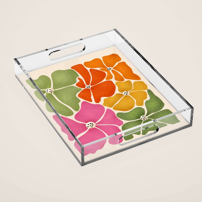 70's Florals Acrylic Tray