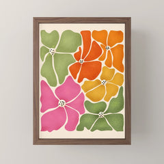 70's Florals Mini Art Print