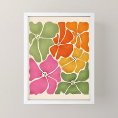 70's Florals Mini Art Print