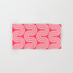 70s Throwback Wavy Stripes Pattern Bath Towel