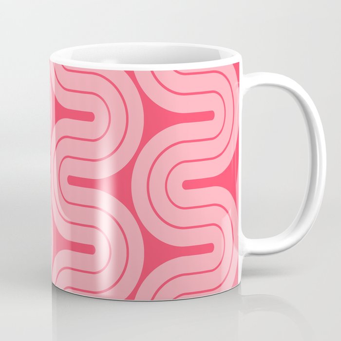 70s Throwback Wavy Stripes Pattern Coffee Mug
