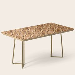 70s mod fabric repeat, orange and browns Coffee Table