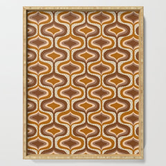70s mod fabric repeat, orange and browns Serving Tray