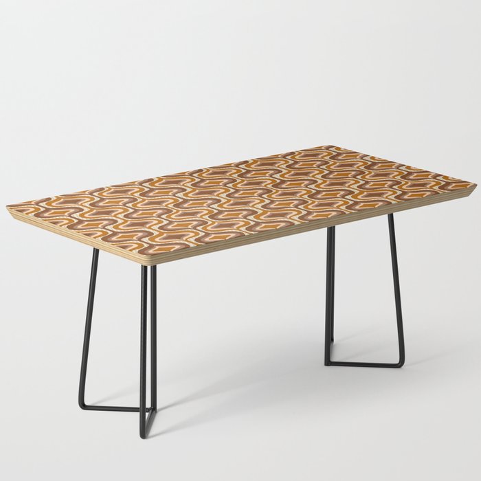 70s mod fabric repeat, orange and browns Coffee Table