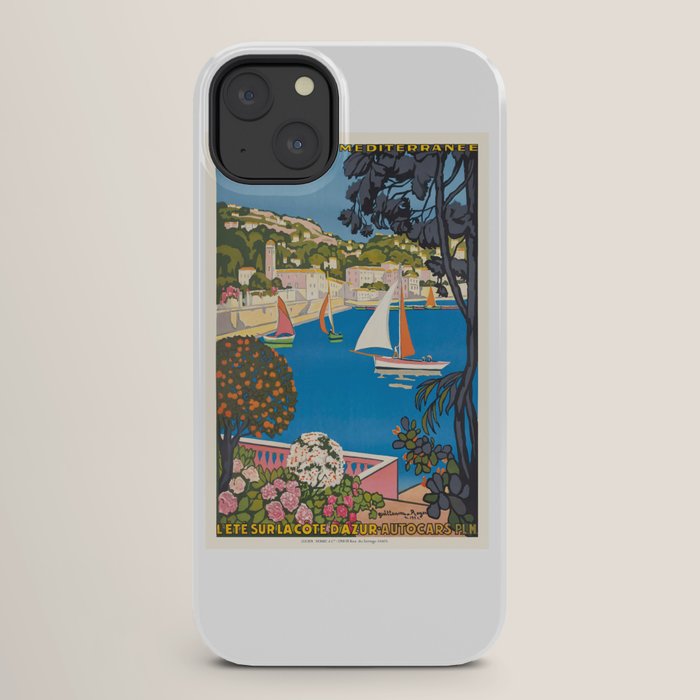 1926 FRANCE Summer On The Cote D'Azur Travel Poster iPhone Case