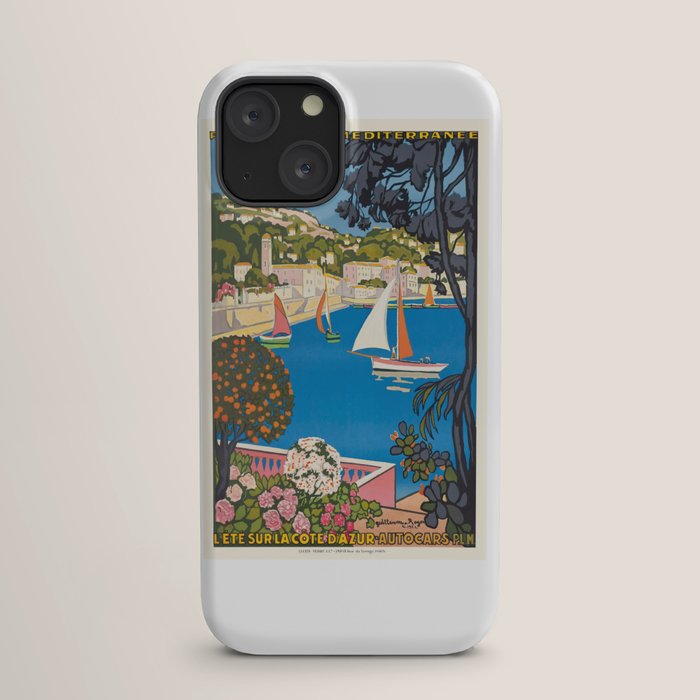 1926 FRANCE Summer On The Cote D'Azur Travel Poster iPhone Case
