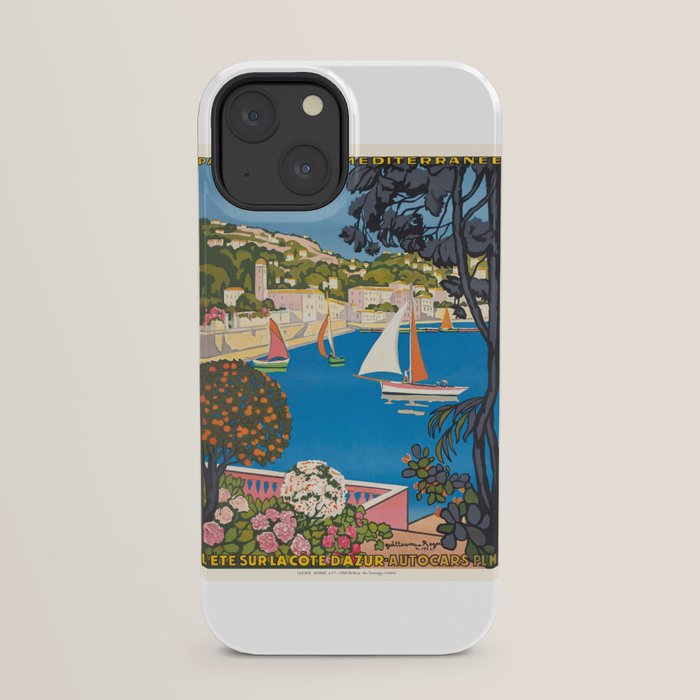 1926 FRANCE Summer On The Cote D'Azur Travel Poster iPhone Case