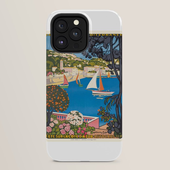 1926 FRANCE Summer On The Cote D'Azur Travel Poster iPhone Case