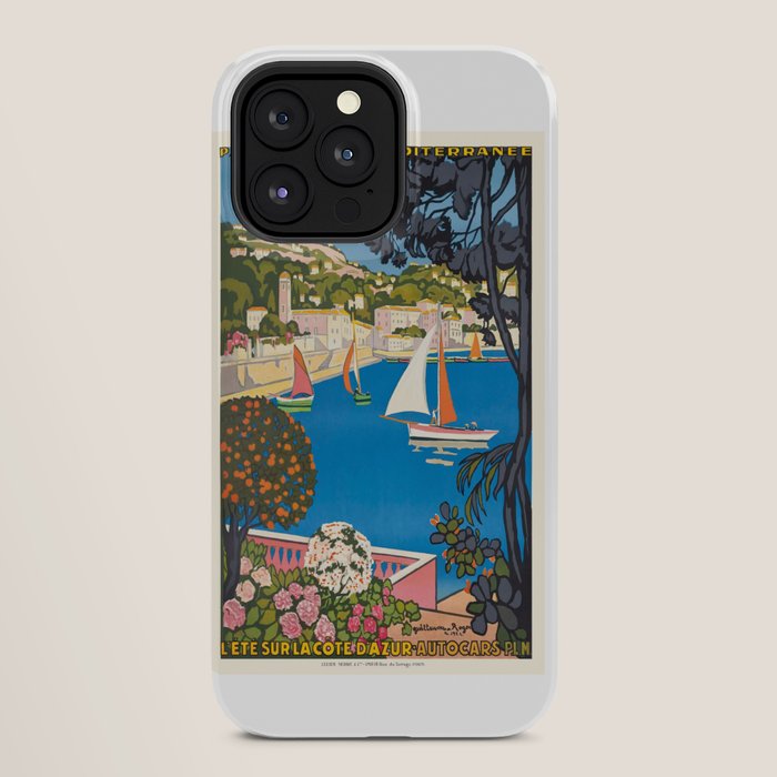 1926 FRANCE Summer On The Cote D'Azur Travel Poster iPhone Case