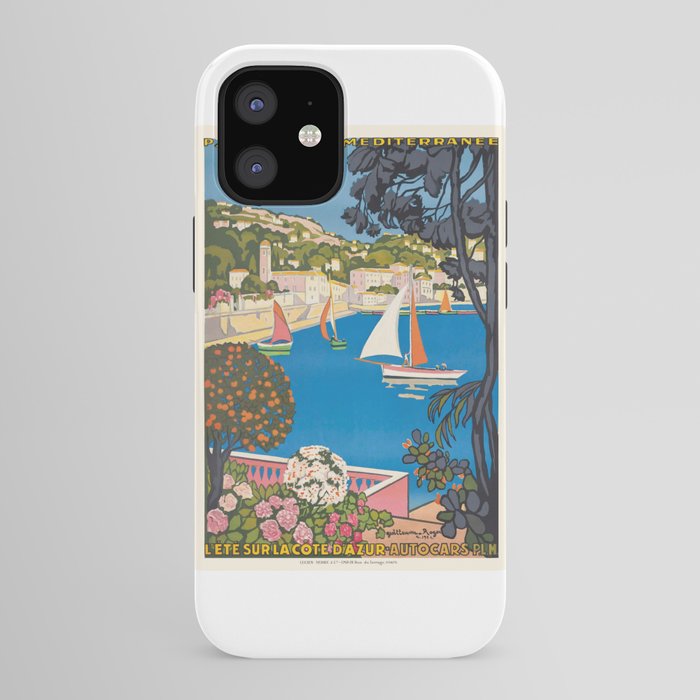 1926 FRANCE Summer On The Cote D'Azur Travel Poster iPhone Case