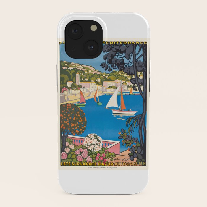 1926 FRANCE Summer On The Cote D'Azur Travel Poster iPhone Case