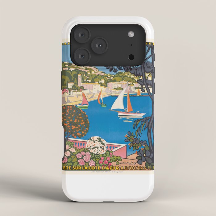 1926 FRANCE Summer On The Cote D'Azur Travel Poster iPhone Case