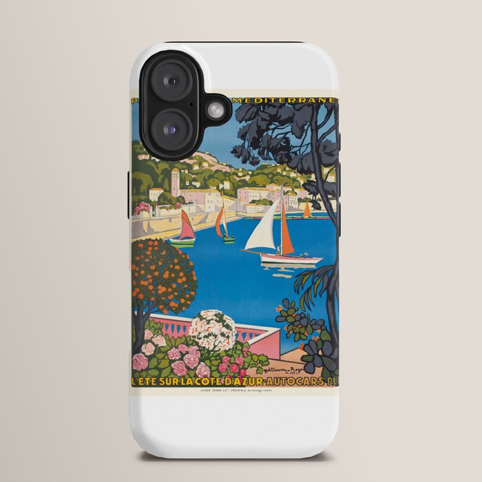 1926 FRANCE Summer On The Cote D'Azur Travel Poster iPhone Case
